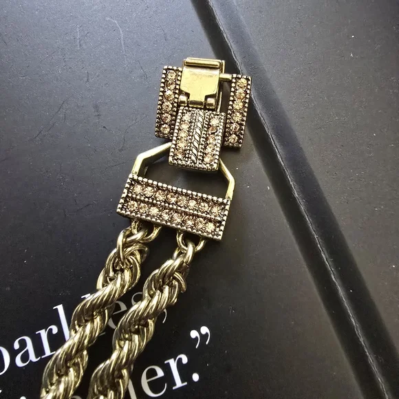 Heidi Daus Gold and Pink Statement Necklace, Earring, Bracelet Set - Picture 6 of 13